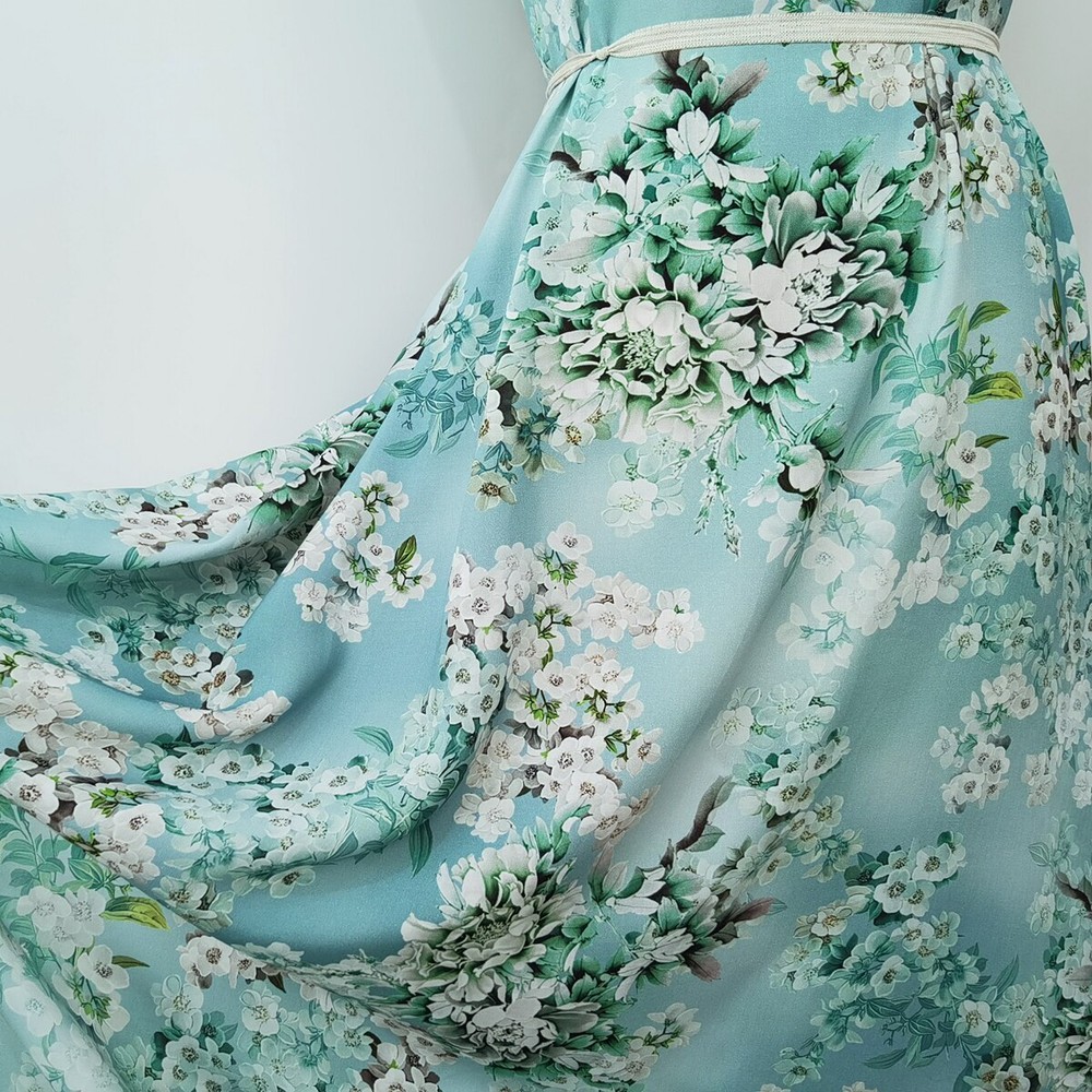 1 yard X 1.4 meter Romantic Floral Fabric Soft Rayon Viscose Material For Gown
