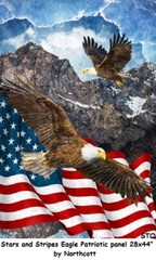 Stars & Stripes 10th Patriotic Stars cotton quilt fabric Northcott 20159-30