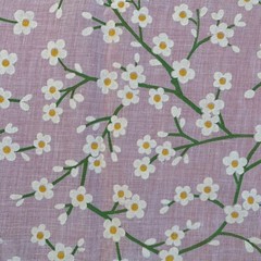 Sheer White felt floral Specialty fabric 2 pieces 93×44” 104×44”