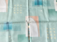 Atomic Mid century Modern Fabric Square Greens 30”X 30” Great for A Pillow