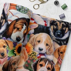 Mainstays 58″ x 1.5 yard Lux Anti-pill Fleece Garden Puppies Fabric Precut,Multi