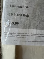 Roc-lon Muslin by the Bolt 10 Yards 59/60″ Width 100% Cotton Unbleached New