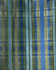 Groundworks Pavillion Plaid Sea Designer Fabric Remnant 24″x24″