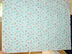 1/2 yd Bleached Aqua Orange Sandals Printed Organic Cotton Mood Fabric 60″W-NEW