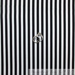 BonEful Fabric FQ Cotton Quilt Black White B&W Bar STRIPE Jail Boy Xmas Holiday