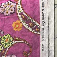 Pink Paisley Floral Cotton Fabric Yardage Boho Quilting Craft Sewing Material