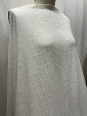 Textured Cotton Linen Slub Pre-Washed Double Gauze White Fabric By The Yard 55″W