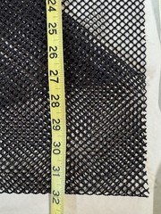 FISHNET STRETCH FABRIC BLACK & SILVER (Sold by-the-yard: 36” x 63” wide)