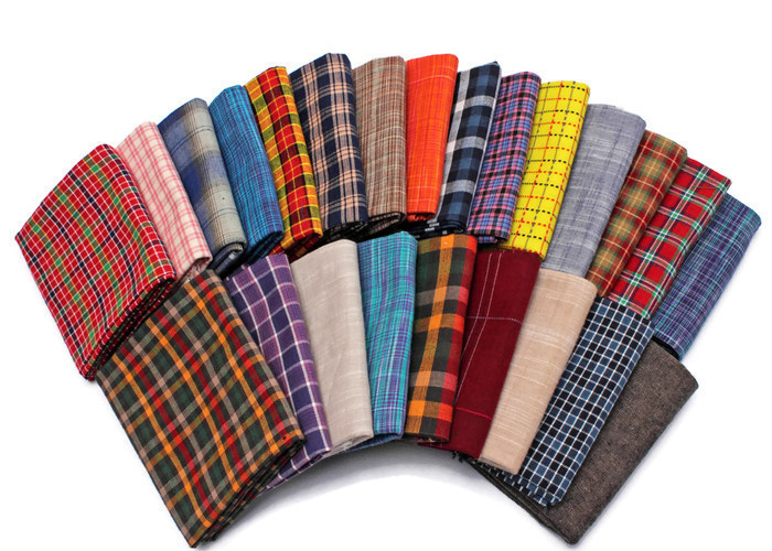10 Fat Quarters – Assorted Homespun Rustic Woven Plaid Yarn Dyed Fabric M226.13
