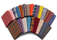 10 Fat Quarters – Assorted Homespun Rustic Woven Plaid Yarn Dyed Fabric M226.13