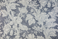 JF STUDIUO CURTAIN FABRIC DESIGN Summerlea BEIGE/NAVY/DARK BLUE 12 METRES LINEN