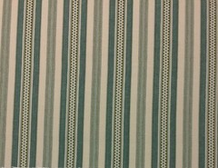 BALLARD DESIGNS WINDSOR BLUE TEAL MOSS GREEN WOVEN STRIPE FABRIC 1.75 YARD 54″W