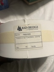 Bainbridge International F80/300 8 oz x 3” Slit Dacron White 75 Yards