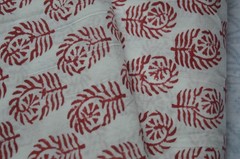 NO TARRIF CHARGES 100%✅ZK_135 Hand Block Floral Print 100%Cotton 1 Yard Fabric*