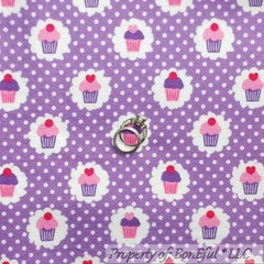 BonEful Fabric FQ Cotton Flannel Purple Green White Flower Paisley Butterfly Dot