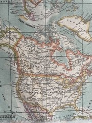 1/2 Metre (20”) Textiles Vilber World Map Wide Width Fabric Made In Spain