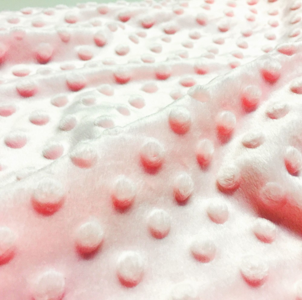 Supersoft Dimple DOT Cuddle Soft Fleece Fabric -59/150cm wide – BABY PINK plush