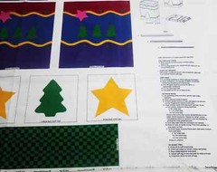 Dreamspinners VIP Cranston Christmas THREE REUSABLE Fabric GIFT BAGS Panel