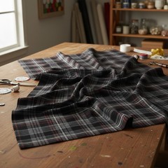 Auld Lang Syne Tartan Fabric Poly Viscose Wool Free – Multiple Sizes Available