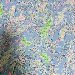 Lilly Pulitzer Cotton Poplin Fabric Blue Peri The Turtle Package 36″ x 57″