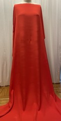 100% Silk Crepe 4-Ply Red Orange Fabric 40mm 2 Yards & 5″ Long 45″ Wide