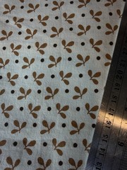 Brown Leaf Print Cotton Twill Fabric Heavy Weight for Quilting Sewing Crafts