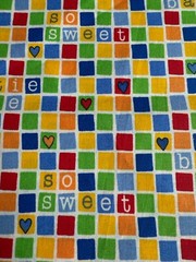 3.5 yds x 44” Lil Ones Dena Designs Colorful Squares Cotton Fabric Unisex Baby