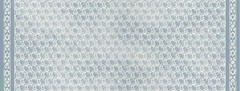 Le Gracieux Small Floral Damask Linen Print Fabric- Pienza Resist / Azul 2.20 yd