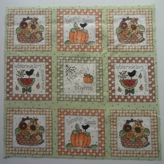Cotton Fabric Group D – Top Square Fall Basket 1 Piece 12 1/4″ L x 12 1/4″ W