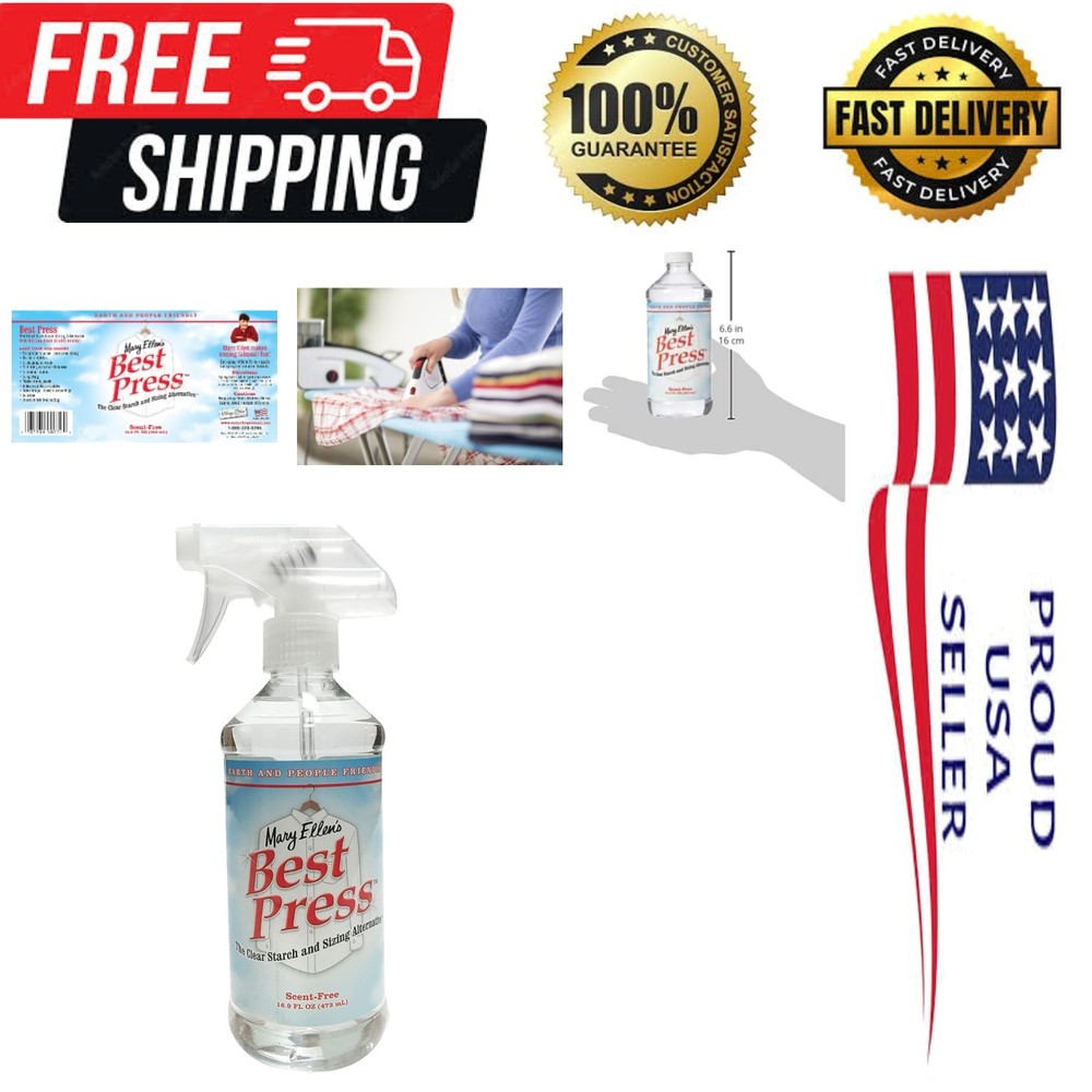 Mary Ellen’s 16.9oz Best Press Starch Alternative – Effortless Ironing Solution