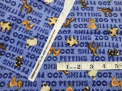 Lot BABY CHILDREN ANIMALS 5 Half Yards 1 Panel 4 Yards Cotton Fabric Bundle
