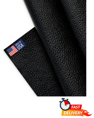 Marine Vinyl Fabric 36″x54″ Black, Faux Leather Upholstery, Outdoor Boat DIY
