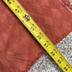 Cotton Quilted Fabric Thick Pillow Designer Fabric Clay Red Arts Crafts 51 x 55
