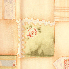 VTG Alexander Henry “Nana’s Napkin Collection ” Peach 1994 Cotton Fabric 35″ L