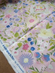 Riley Blake Little Brier Rose Sleeping Beauty Fabric Metallic Floral 1 + 2 Yards