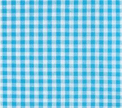 Gingham Check Yarn Dyed Large Aqua Poly/Cotton Fabric 45″ Easy Care by the Yard