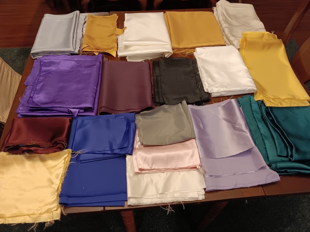 Acetate & Lining Scraps & Remnants – 3.5 + lbs. for Sewing, Crafts