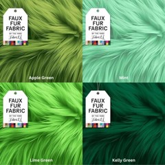 FabricLA Shaggy Faux Fake Fur Fluffy Fabric by the yard | Artificial Art & Craft