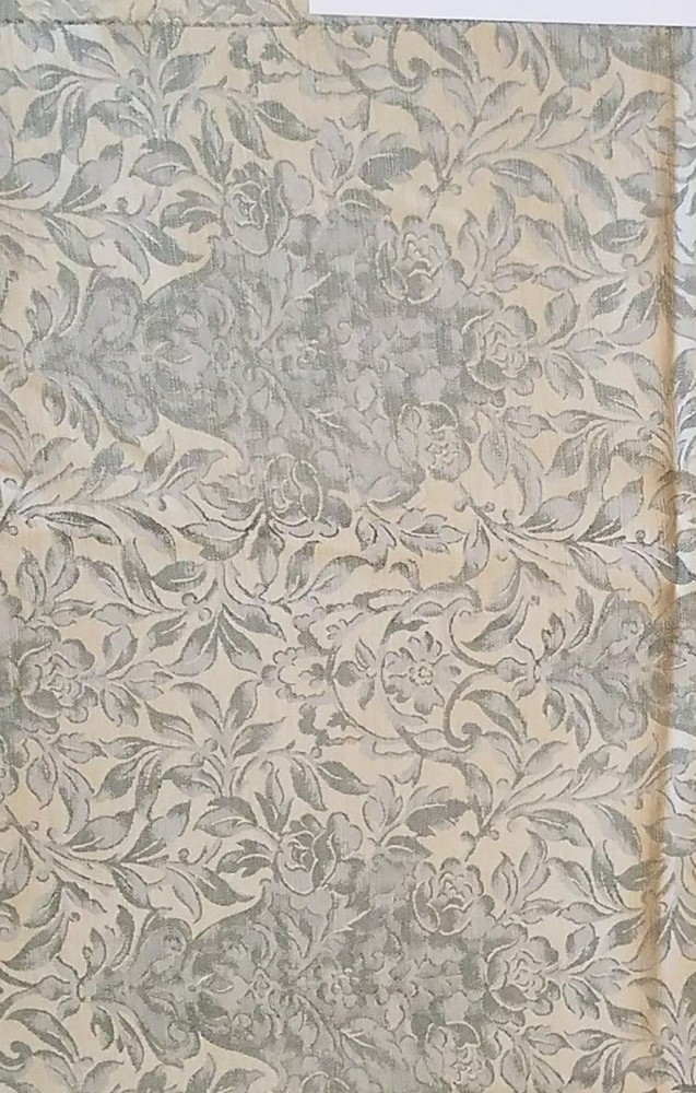 Light Weight Fabric Floral & Leaves Pattern with Subtle Green Colors, 2.94 Yards