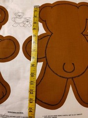 VIP Cranston Print Works Bear Fabric Panel “Luv Bear Cut-Outs” Cut n Sew 2 Bears