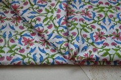 Hand Block Print Fabric 100%Cotton 3 Yard NO TARRIF CHARGES 100%✅ ZK_109