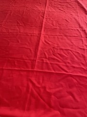 Red Poly Blend Fabric 41” W X 75” L
