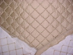2-1/4Y Kravet 25865 Metallic Brass Gold Silk Lattice Matelasse Upholstery Fabric