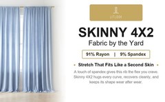 Skinny 4×2 Rib Knit Fabric by the Yard 4-Way Stretch Rayon Spandex 400 GSM