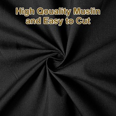 10 Yards Black Cotton Fabric by the Yard Fabrics,59 Inches Wide Medium Weight…