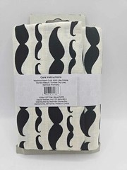1 yd precut fabric 36×44 in 100% cotton: mustache pattern quilting crafting