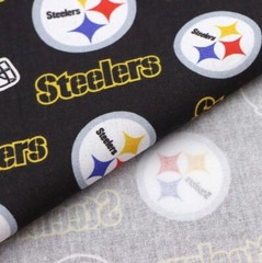 Steelers Polyester Cotton blend fabric. 20″ x 55″ 1087608 Pittsburgh Football