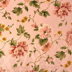 Mill Creek Floral PETAL Pink Cotton Drapery Curtain Pillow Fabric 1.375 Yards