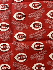 MLB Cincinnati Reds Baseball 1/2 yard (17” by 58”) Cotton Fabric