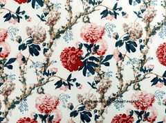 5 Yard Hand Block Print Handmade Cotton Indian Natural Portulaca Flower Fabric